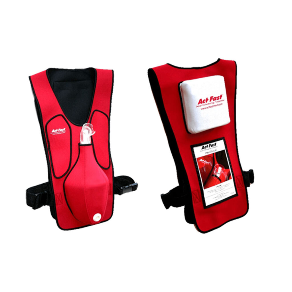 Act Fast Adult Anti-Choking Trainer Vest (Red)