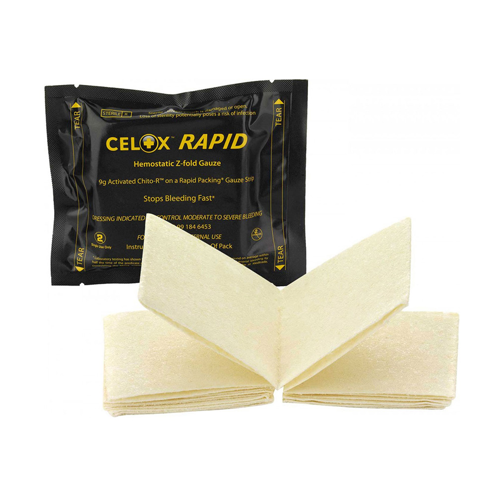 Celox Rapid Z-Fold Haemostatic Gauze 1.5m x 7.6cm