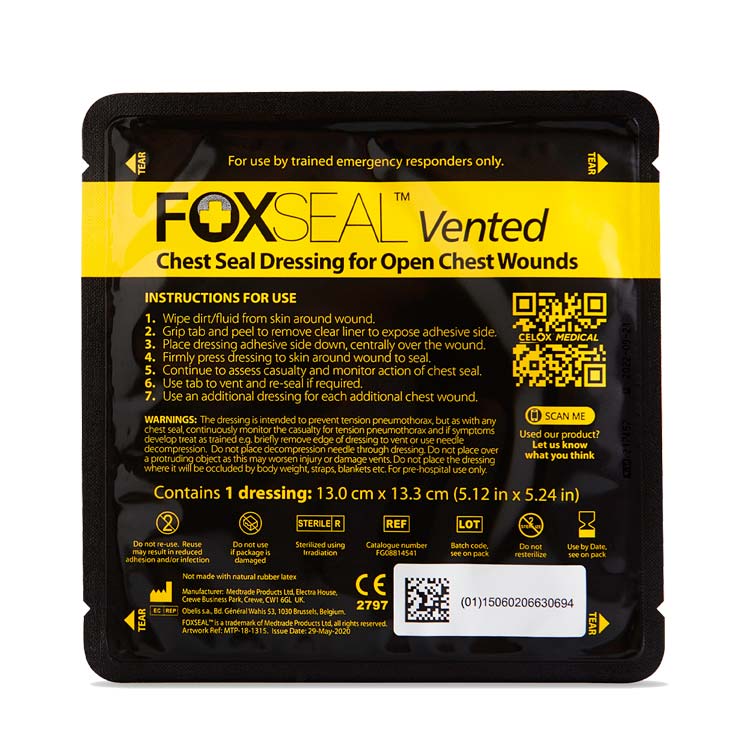 Celox Foxseal Vented Chest Seal